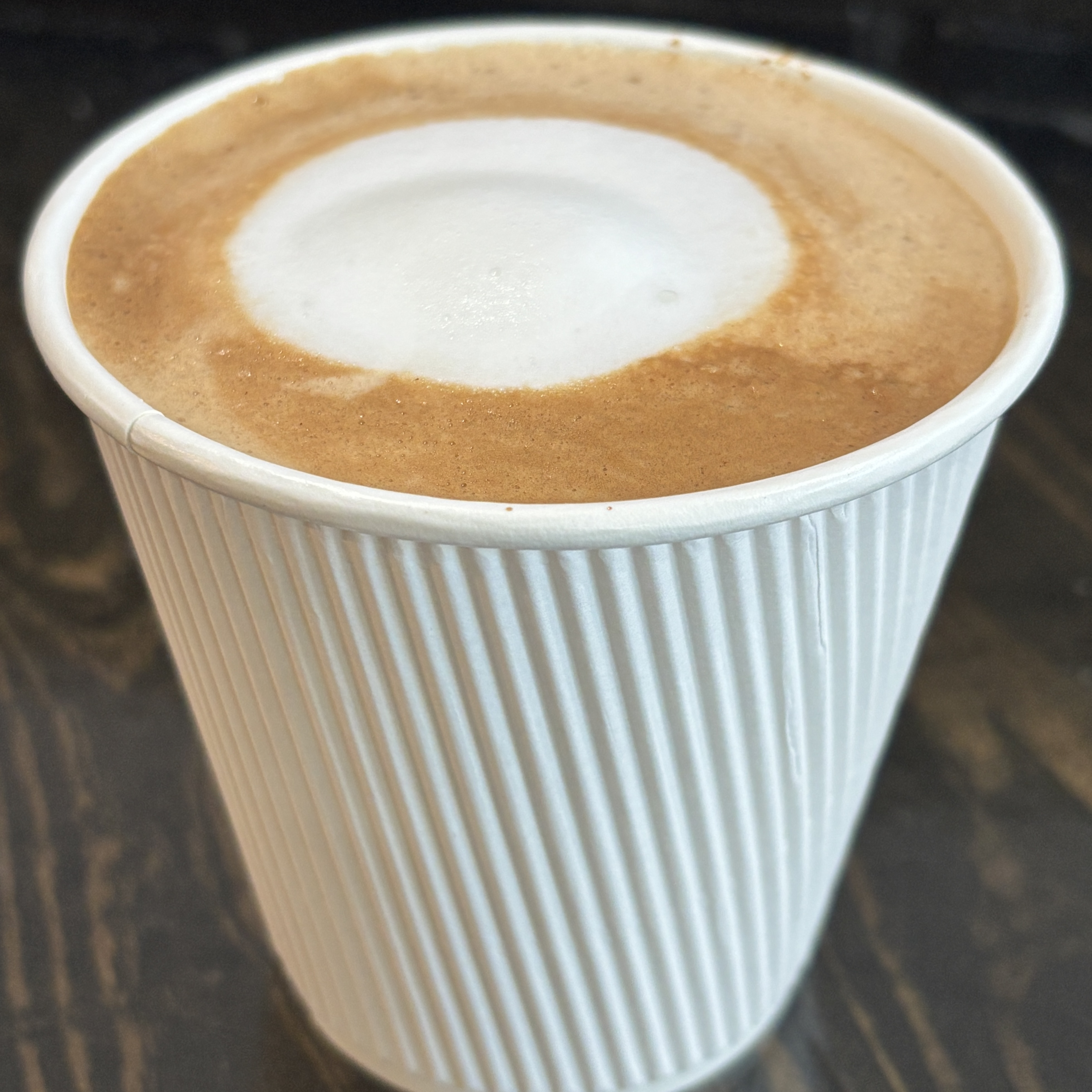 Latte made with maple walnut syrup