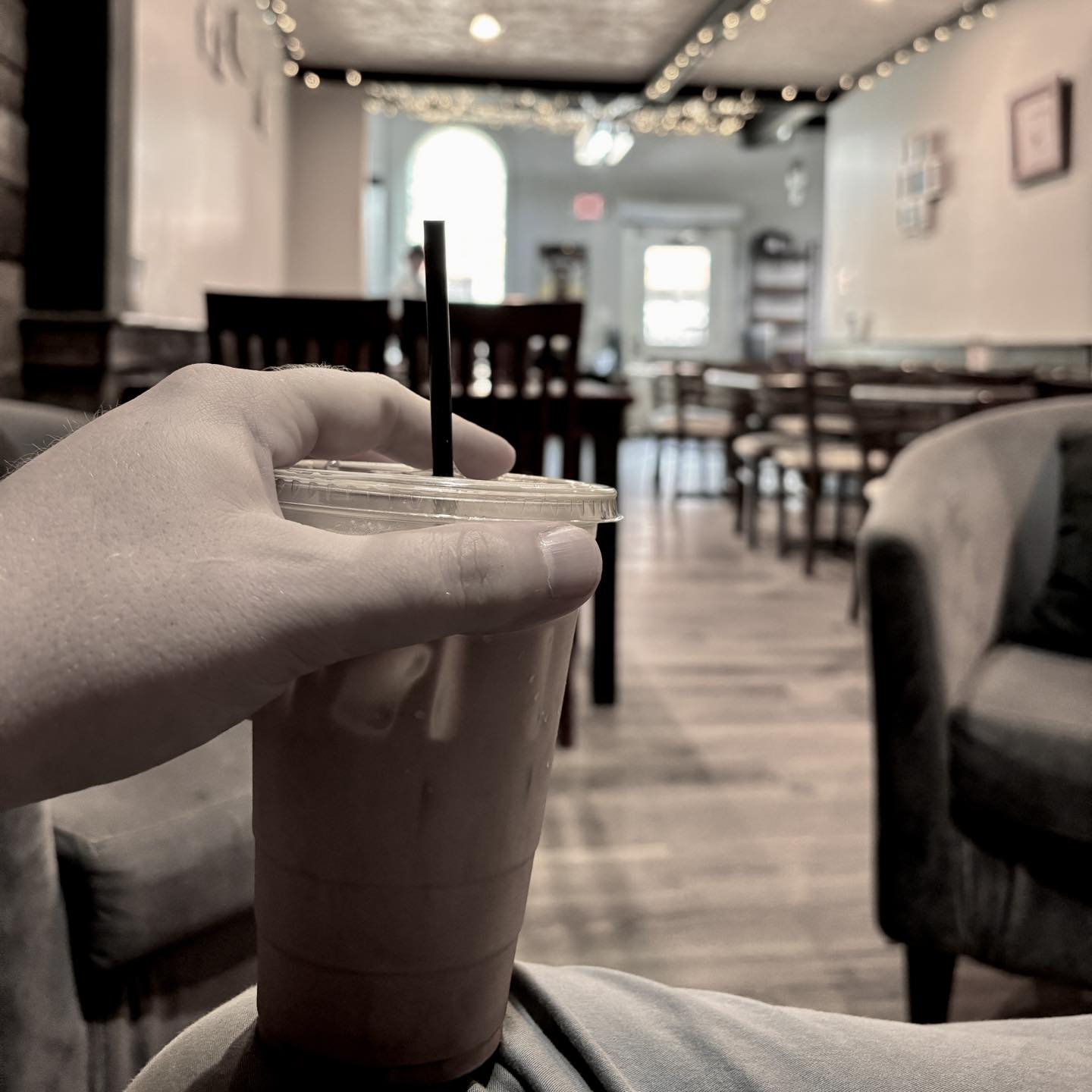 Guests relaxing inside Bringleton's Coffee House