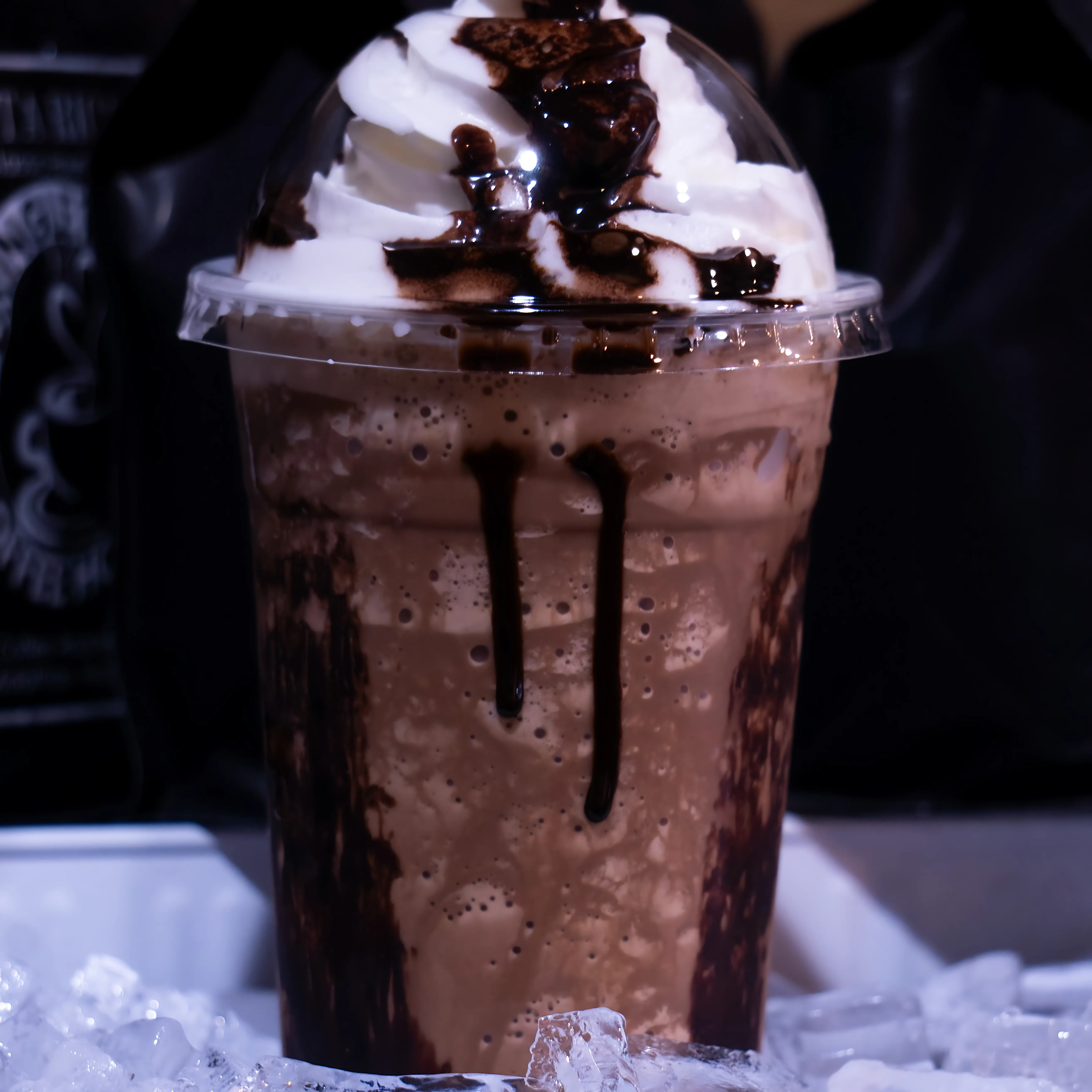 Frozen blended chocolate drink